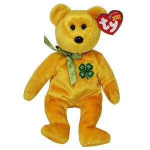 Ty Beanie Babies 4-H Bear Yellow-Orange Plush Stuffed Animal with Hang Tag